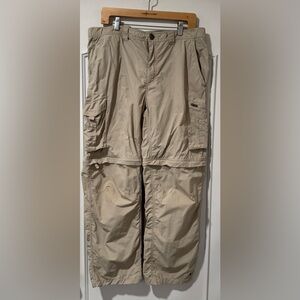 Colombia Omni Shade Convertible Pants 38x30 - Zip Into Shorts Light Beige/Tan
